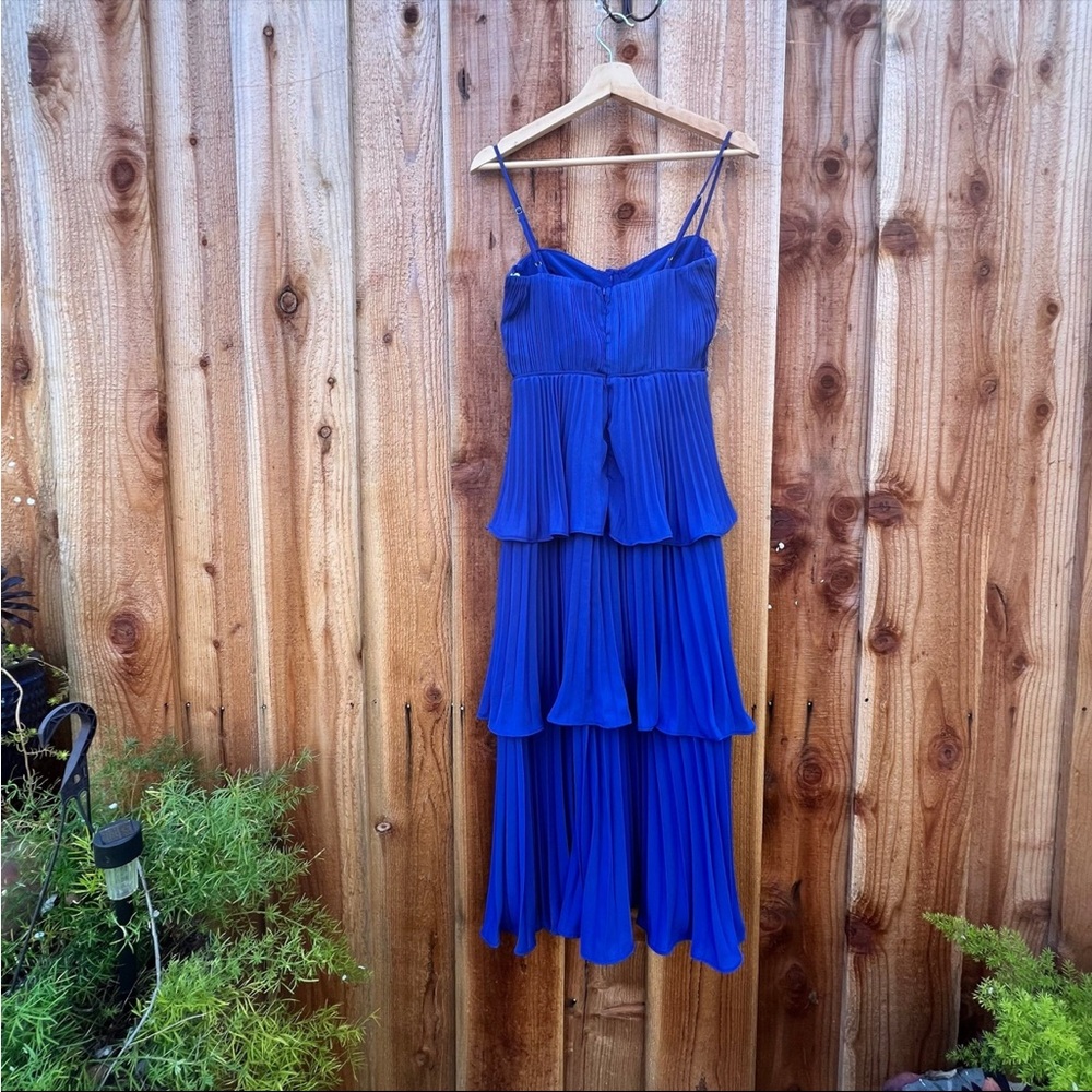 Lulu's Royal Blue Tiered Midi Dress - Picture 7 of 9